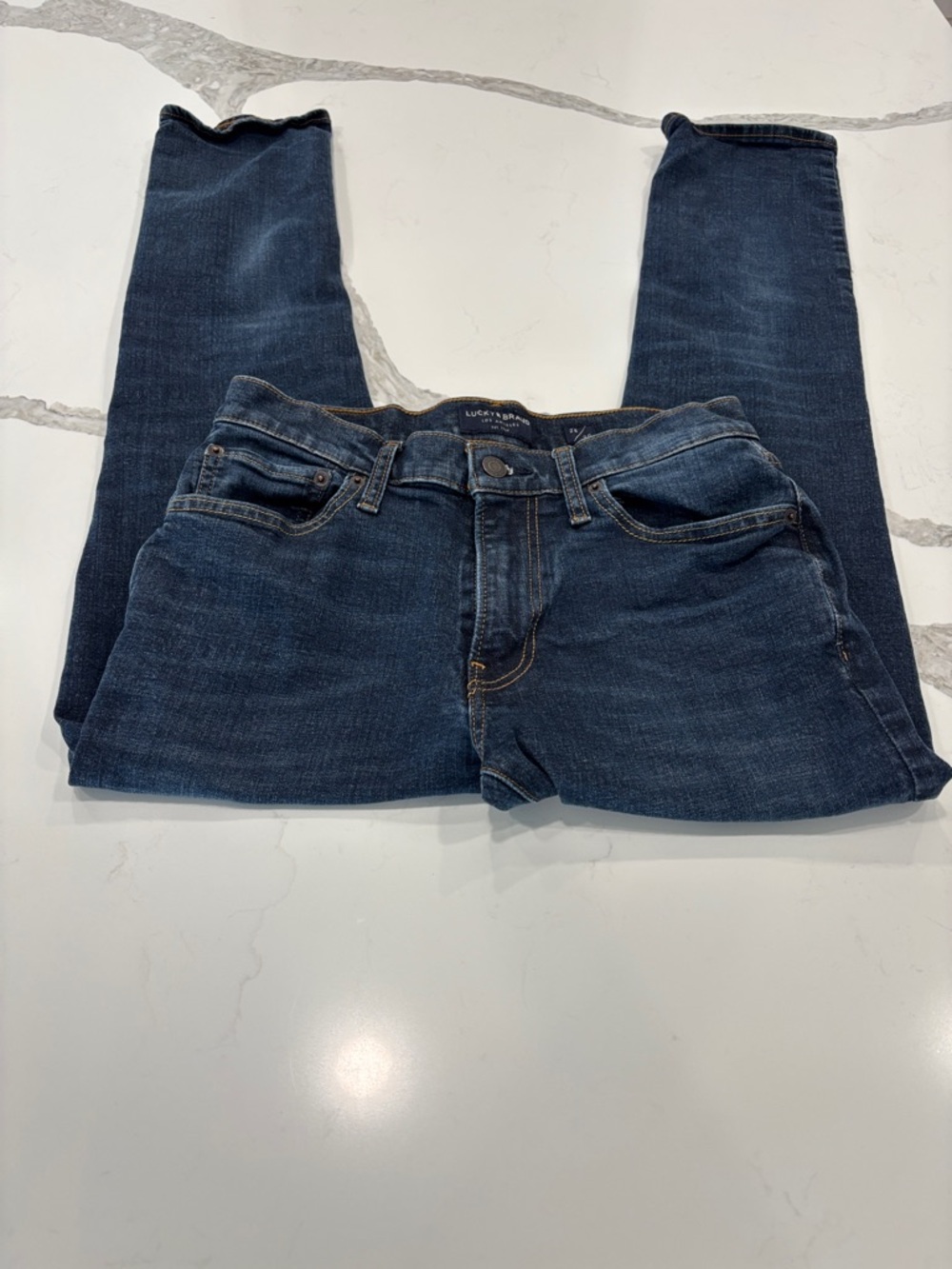 Lucky Brand unisex 410 Slim Jeans - Dark Blue Wash - Picture 5 of 5